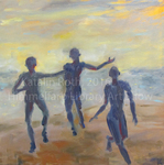 Men at the Beach by Katalin Roth