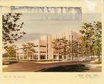 Proposed Medical Library Design Drawing by Mills, Petticord, and Mills, Architects and Engineers